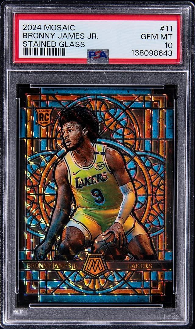 2024-25 Panini Mosaic Bronny James Jr. Stained Glass #11 card image