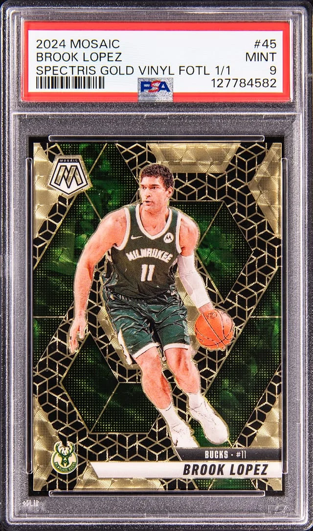 2024-25 Panini Mosaic Brook Lopez Spectris Gold Vinyl FOTL #45 card image