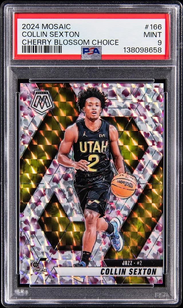 2024-25 Panini Mosaic Collin Sexton Cherry Blossom Choice #166 card image