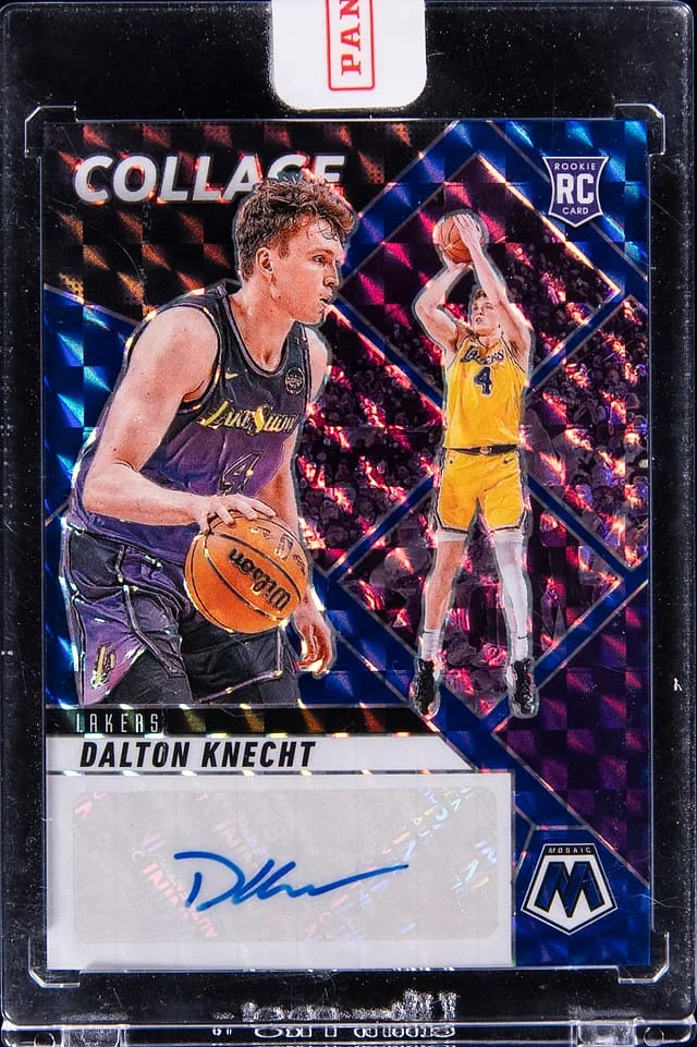 2024-25 Panini Mosaic Dalton Knecht Collage Autographs Blue Mosaic #CAM-KNE card image