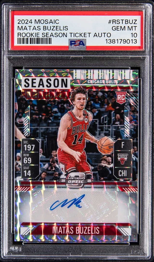 2024-25 Panini Mosaic Matas Buzelis Season Ticket Autograph #RST-BUZ card image
