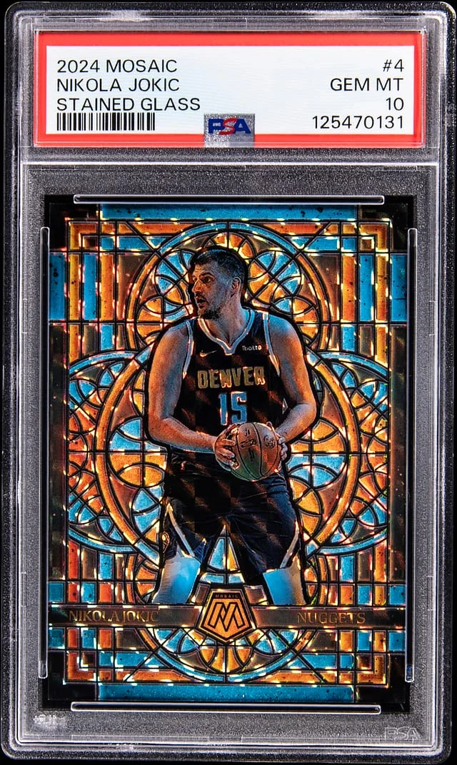 2024-25 Panini Mosaic Nikola Jokic Stained Glass #4 card image