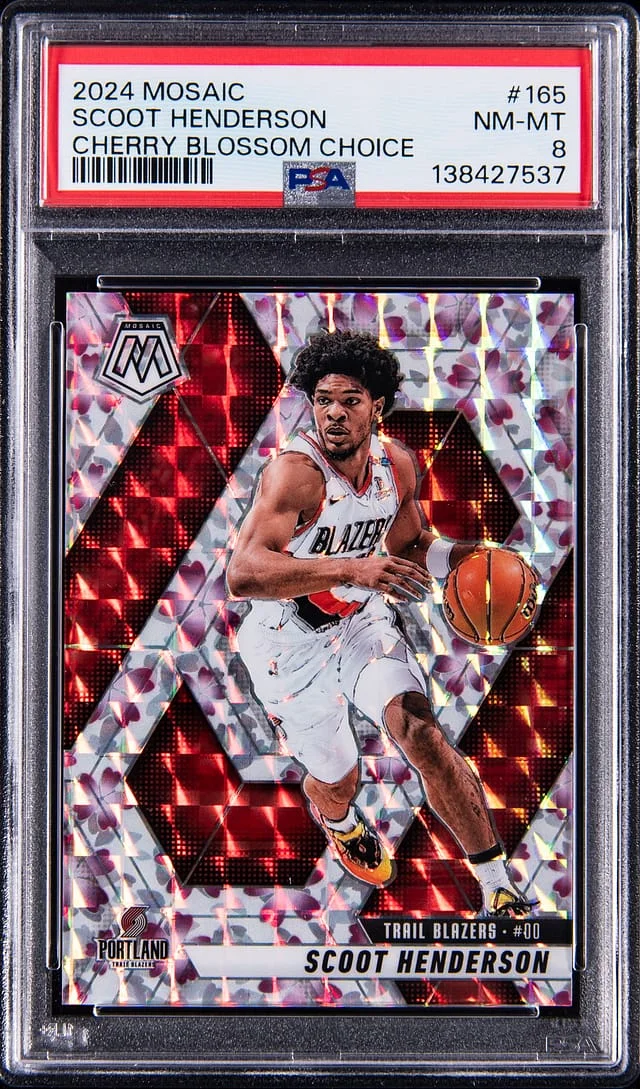 2024-25 Panini Mosaic Scoot Henderson Cherry Blossom Choice #165 card image
