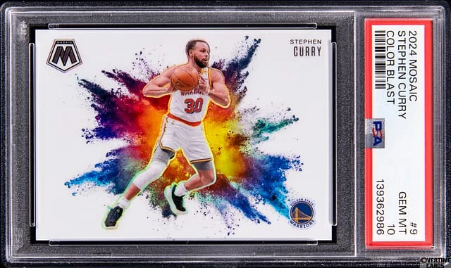 2024-25 Panini Mosaic Stephen Curry Color Blast #9 card image