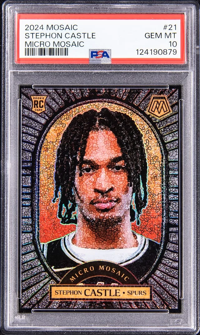 2024-25 Panini Mosaic Stephon Castle Micro Mosaic #21 card image