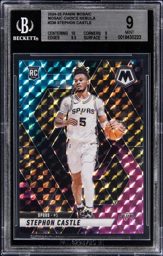 2024-25 Panini Mosaic Stephon Castle Black #236 card image