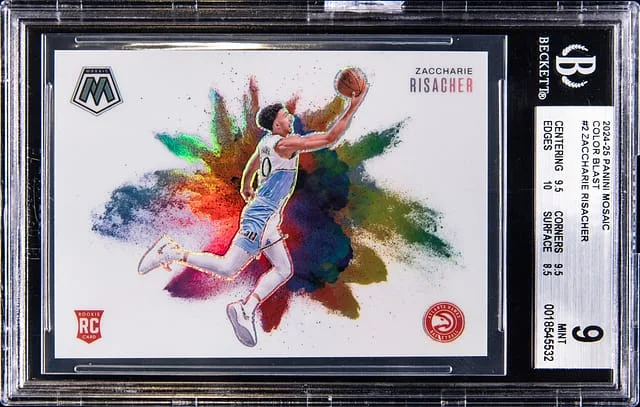 2024-25 Panini Mosaic Zaccharie Risacher Color Blast #2 card image