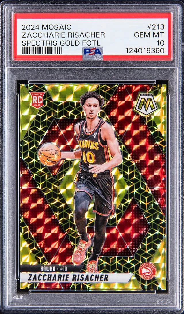 2024-25 Panini Mosaic Zaccharie Risacher Spectris Gold FOTL #213 card image