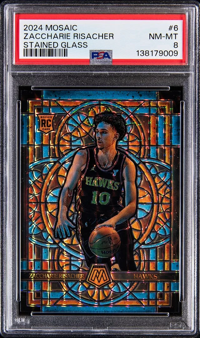 2024-25 Panini Mosaic Zaccharie Risacher Stained Glass #6 card image