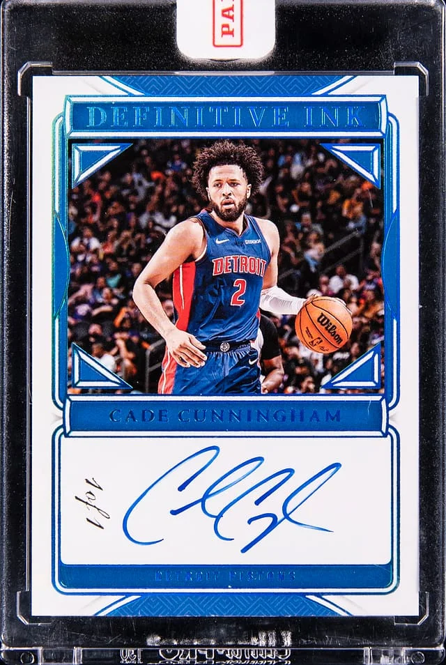 2024-25 Panini National Treasures Cade Cunningham Definitive Ink Platinum #DI-CUN card image