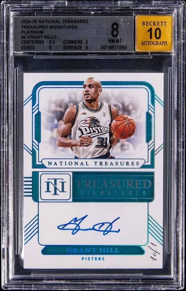 2024-25 Panini National Treasures Grant Hill Treasured Signatures Platinum #TS-HIL card image