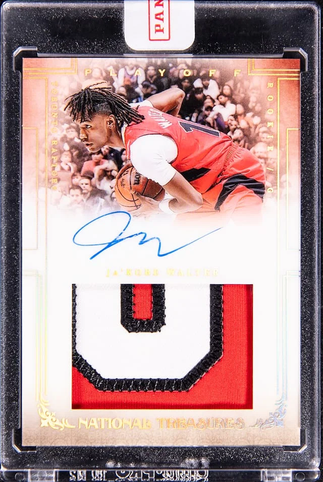 2024-25 Panini National Treasures Ja'Kobe Walker Retro Patch Autographs #RET-WAL card image