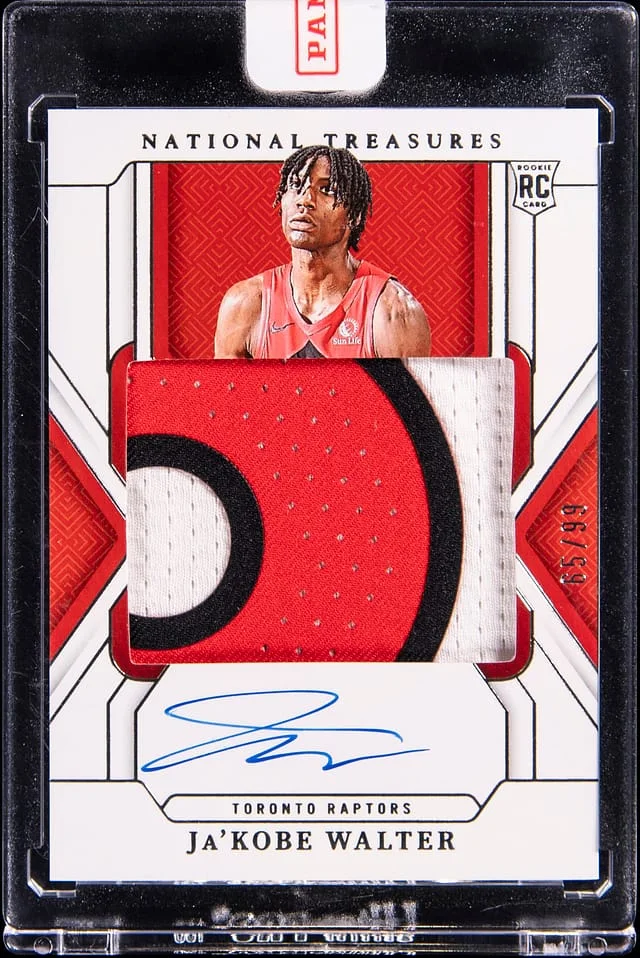 2024-25 Panini National Treasures Ja'Kobe Walter Patch Autographs #138 card image