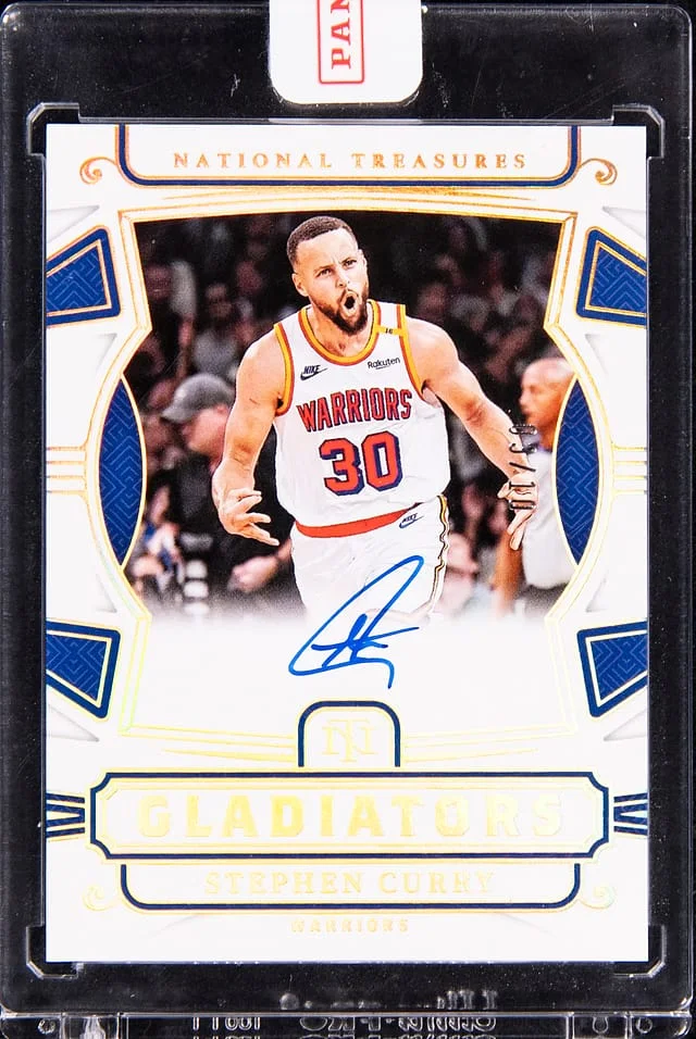 2024-25 Panini National Treasures Stephen Curry Gladiators Gold #GS-CUR card image