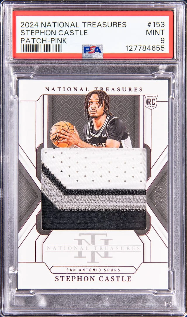 2024-25 Panini National Treasures Stephon Castle Patch Pink #153 card image