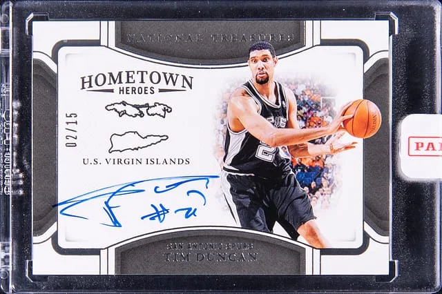 2024-25 Panini National Treasures Tim Duncan Hometown Heroes Autographs #HH-DUN card image