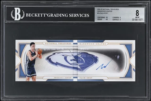 2024-25 Panini National Treasures Zach Edey Hardwood Graphs #HG-EDY card image