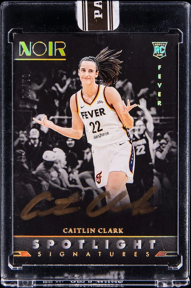 2024-25 Panini Noir Caitlin Clark Spotlight Signatures Vertical #SSV-CC card image