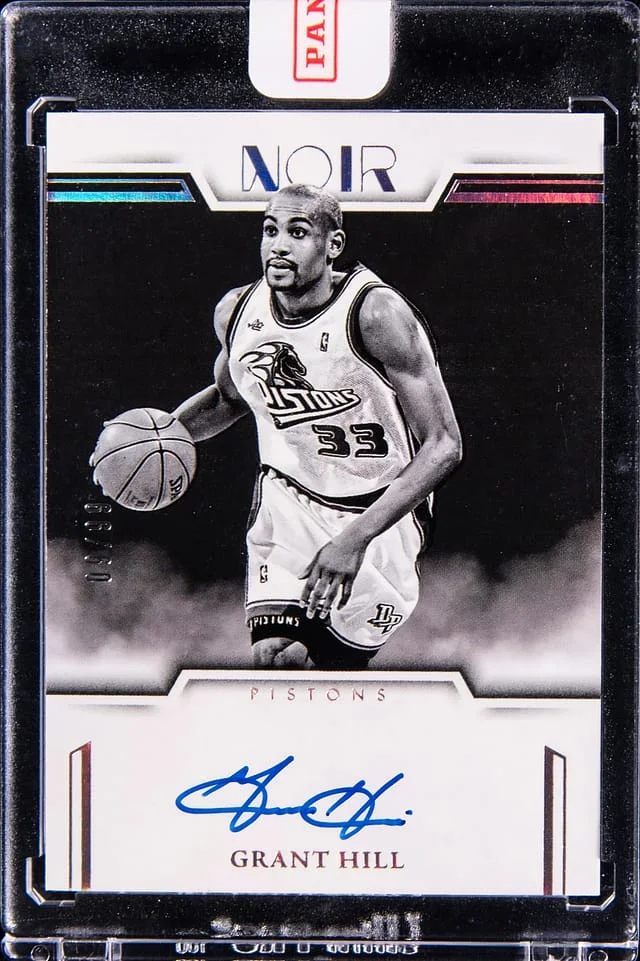 2024-25 Panini Noir Grant Hill Auto Noir Black and White #ANB-GHL card image