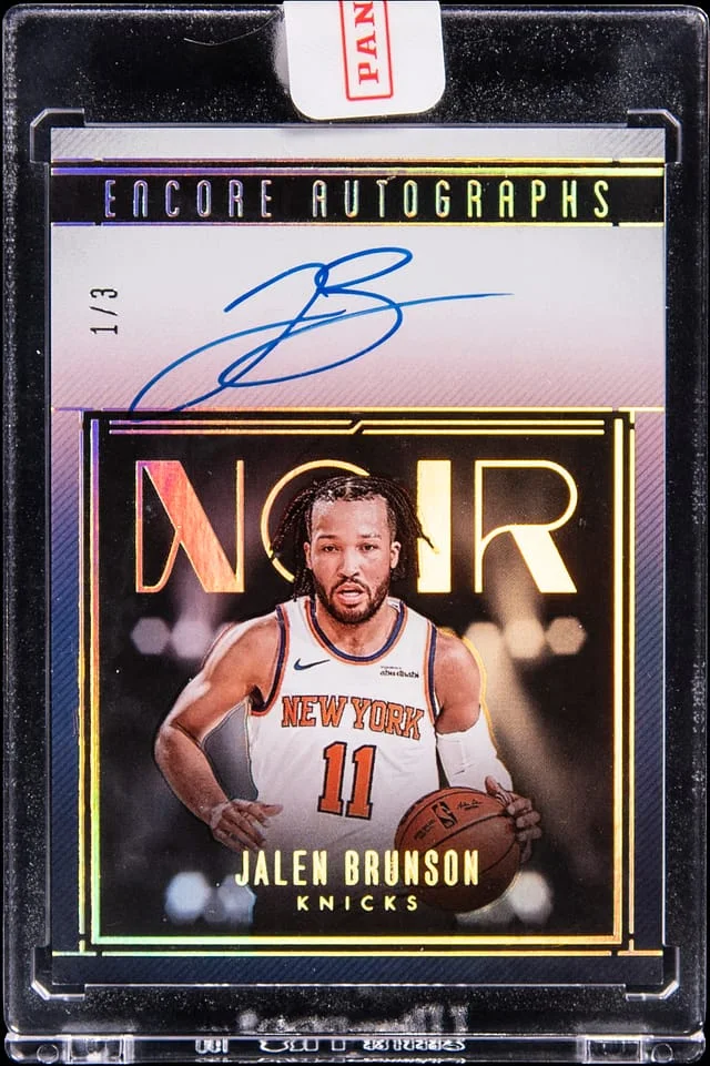 2024-25 Panini Noir Jalen Brunson Encore Signatures International Holo Gold #ES-JBR card image