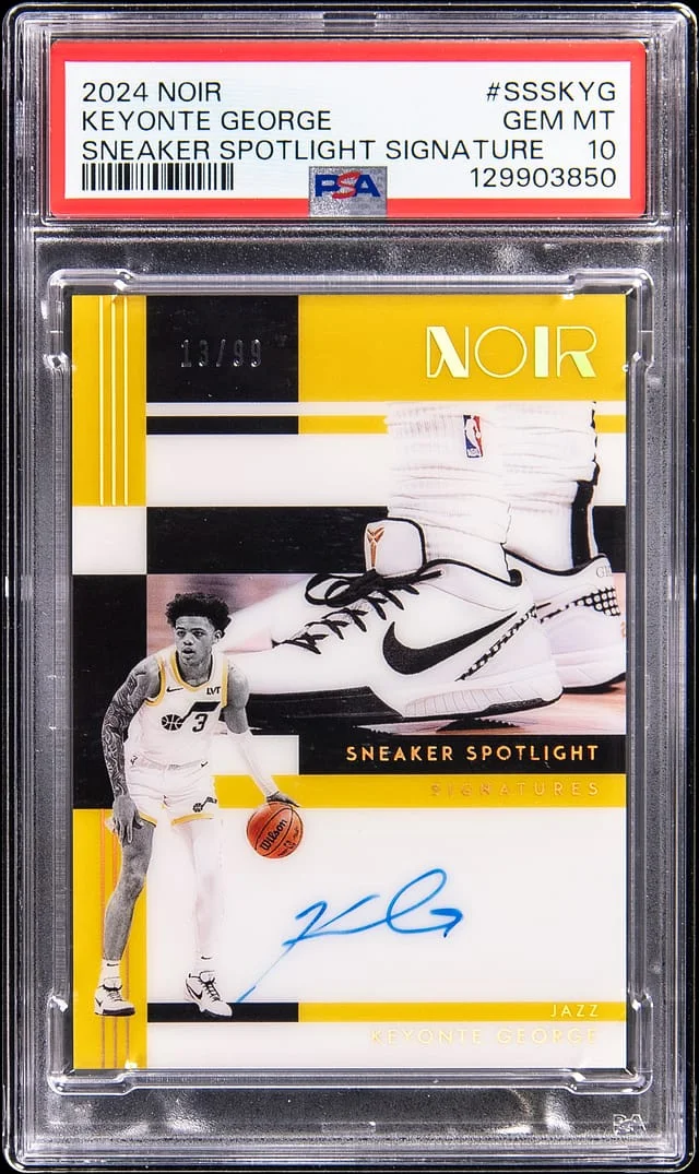 2024-25 Panini Noir Keyonte George Sneaker Spotlight Signature #SSS-KYG card image