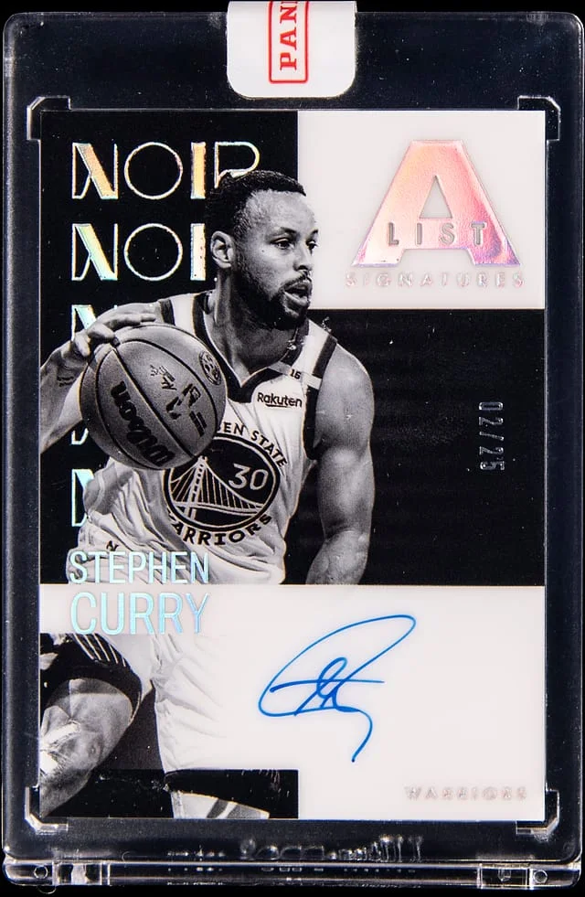 2024-25 Panini Noir Stephen Curry A-List Signatures #AL-SCY card image