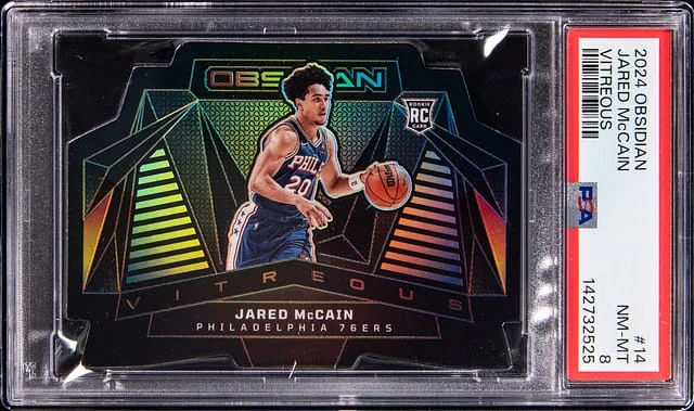 2024-25 Panini Obsidian Jared McCain Vitreous #14 card image
