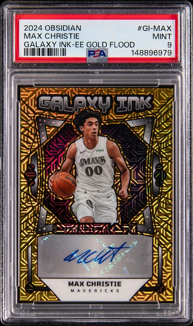 2024-25 Panini Obsidian Max Christie Galaxy Ink Electric Etch Gold Flood #GI-MAX card image