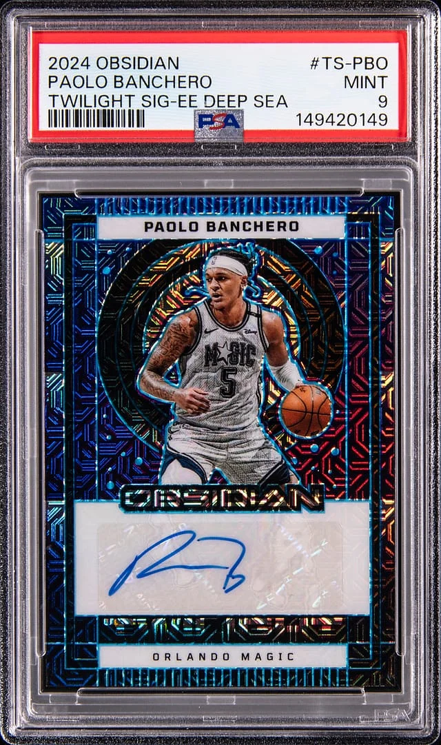 2024-25 Panini Obsidian Paolo Banchero Twilight Signature Electric Etch Deep Sea #TS-PBO card image