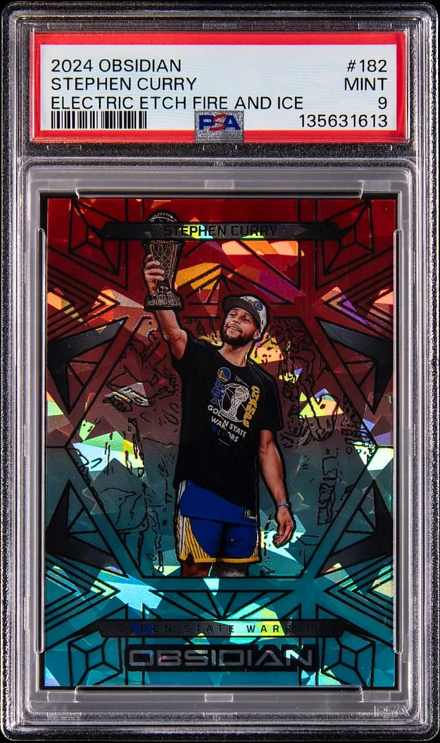 2024-25 Panini Obsidian Stephen Curry Electric Etch Fire And Ice #182 card image