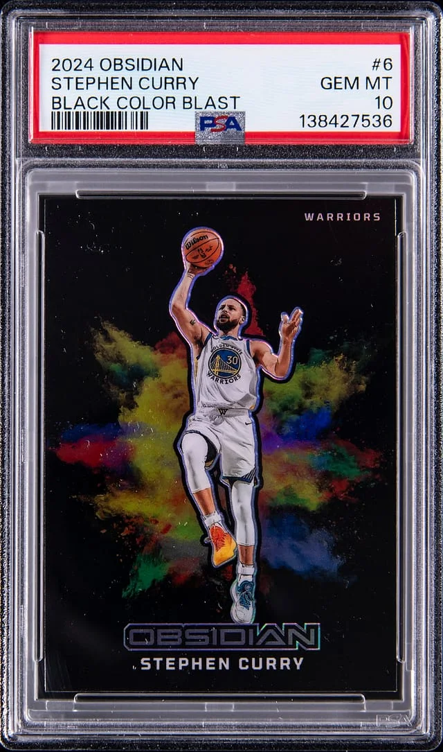 2024-25 Panini Obsidian Stephen Curry Black Color Blast #6 card image