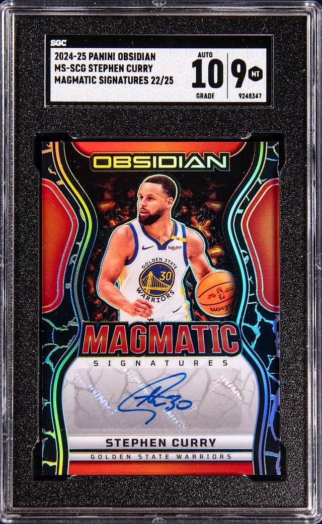 2024-25 Panini Obsidian Stephen Curry Magmatic Signatures #MS-SCG card image
