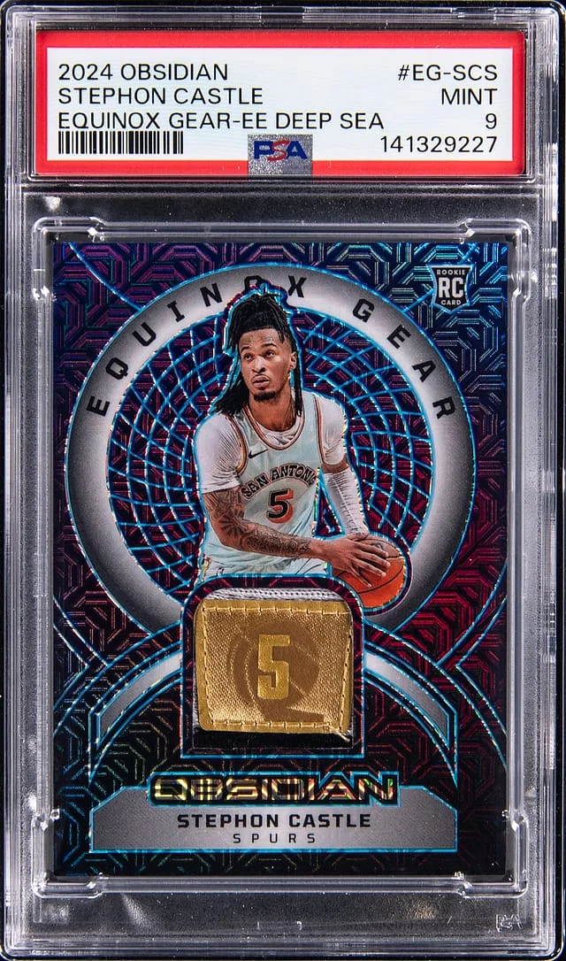 2024-25 Panini Obsidian Stephon Castle Equinox Gear Electric Etch Deep Sea #EG-SCS card image