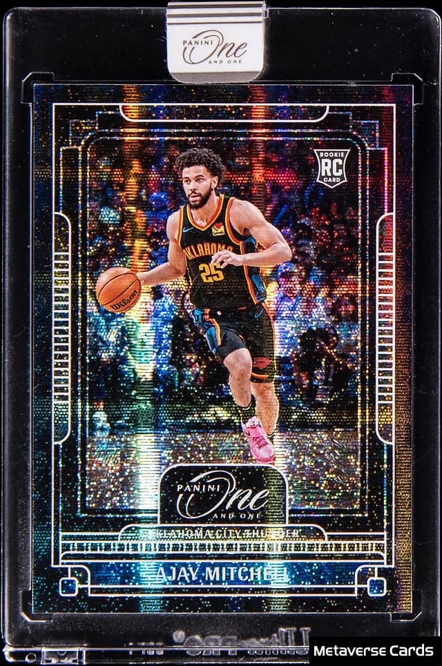 2024-25 Panini One and One Ajay Mitchell - Panini Encased Black #129 card image