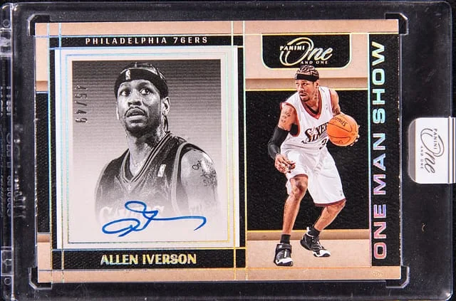 2024-25 Panini One and One Allen Iverson One Man Show #OMS-IVE card image