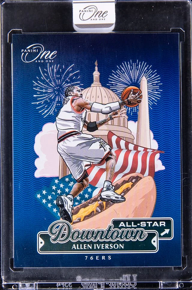 2024-25 Panini One and One Allen Iverson - Panini Encased Downtown All-Star #10 card image
