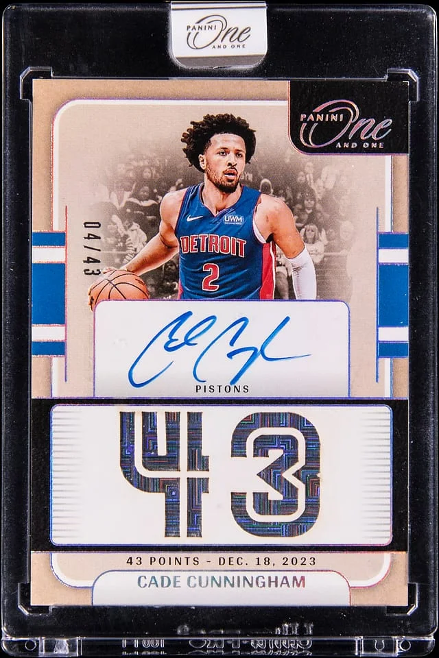 2024-25 Panini One and One Cade Cunningham Stat Autographs #OSA-CAD card image