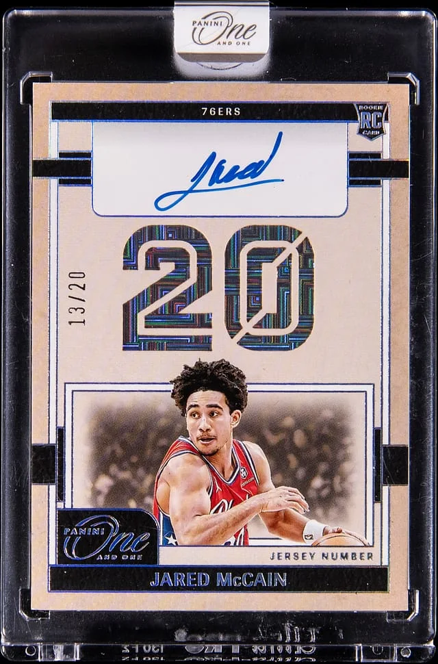 2024-25 Panini One and One Jared McCain Jersey Number #OJN-JAR card image
