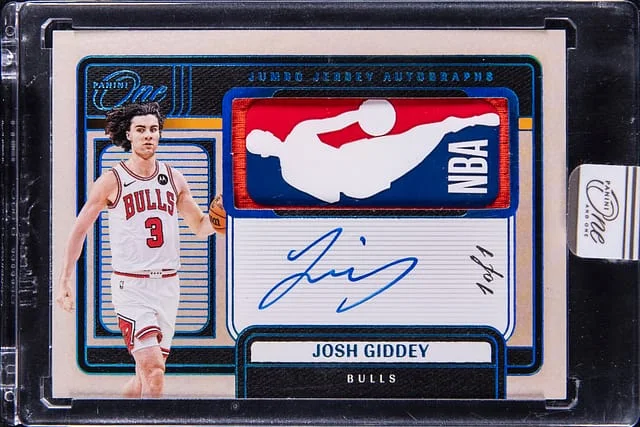 2024-25 Panini One and One Josh Giddey Jumbo Jersey Autographs Platinum #JJA-GID card image