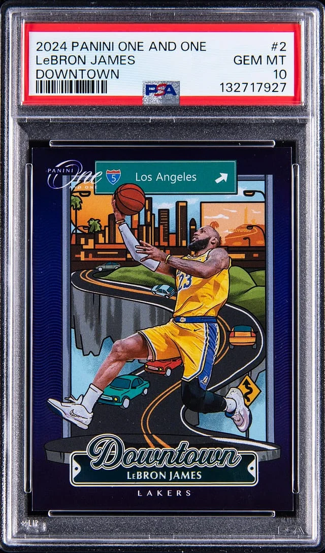 2024-25 Panini One and One LeBron James Downtown! #2 card image