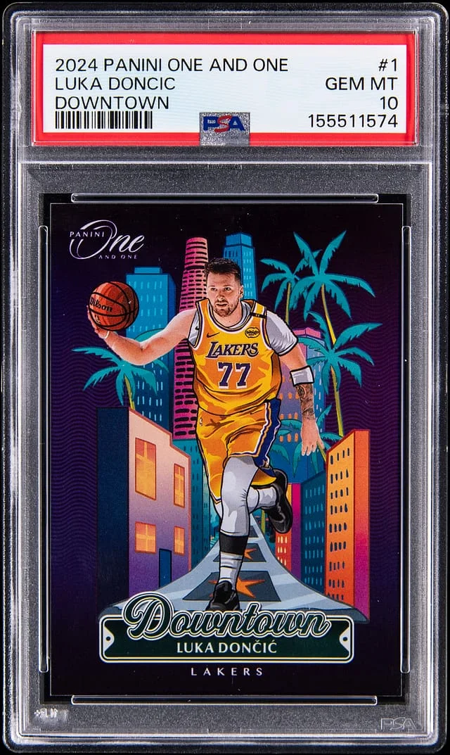 2024-25 Panini One and One Luka Doncic Downtown #1 card image