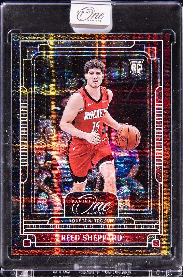 2024-25 Panini One and One Reed Sheppard - Panini Encased Black #111 card image