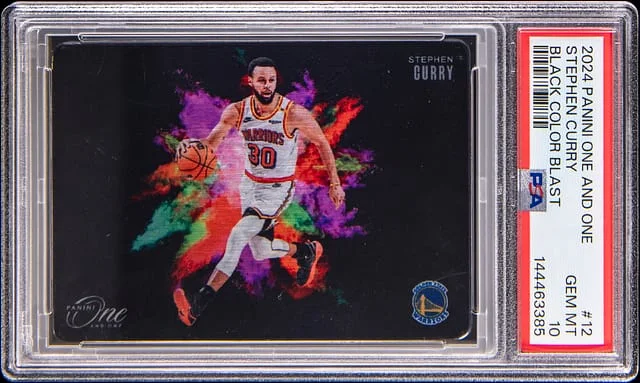 2024-25 Panini One and One Stephen Curry Black Color Blast #12 card image