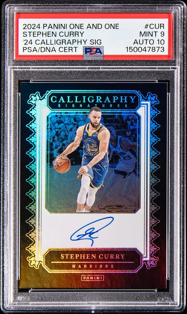 2024-25 Panini One and One Stephen Curry 24 Calligraphy Signature #CAL-CUR card image