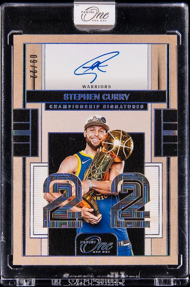 2024-25 Panini One and One Stephen Curry Championship Signatures #OCS-SCU card image