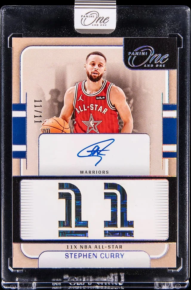 2024-25 Panini One and One Stephen Curry Stats Autographs #OSA-CUR card image