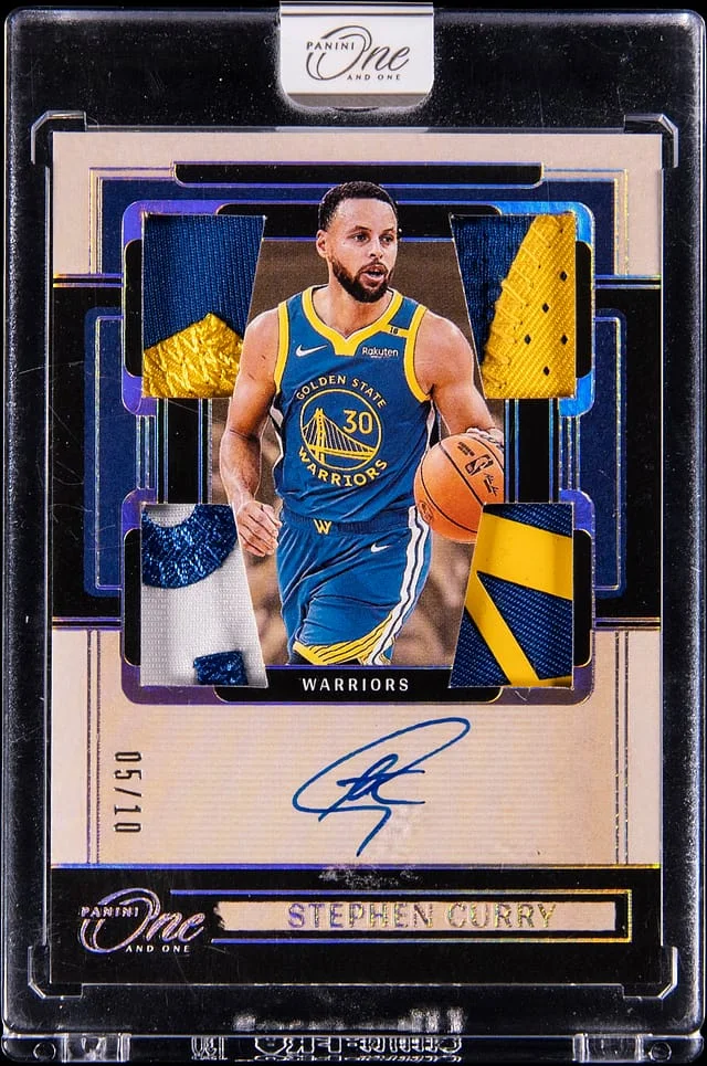 2024-25 Panini One and One Stephen Curry Quad Patch Autograph #QBA-CUR card image
