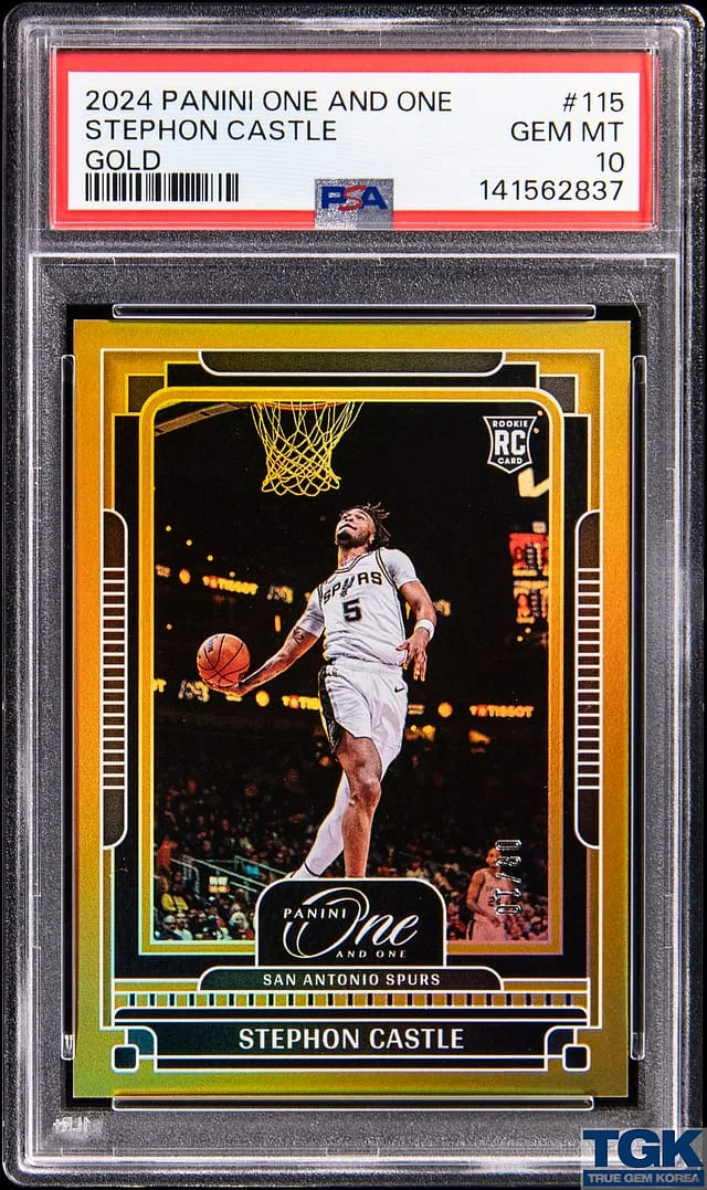 2024-25 Panini One and One Stephon Castle Gold #115 card image