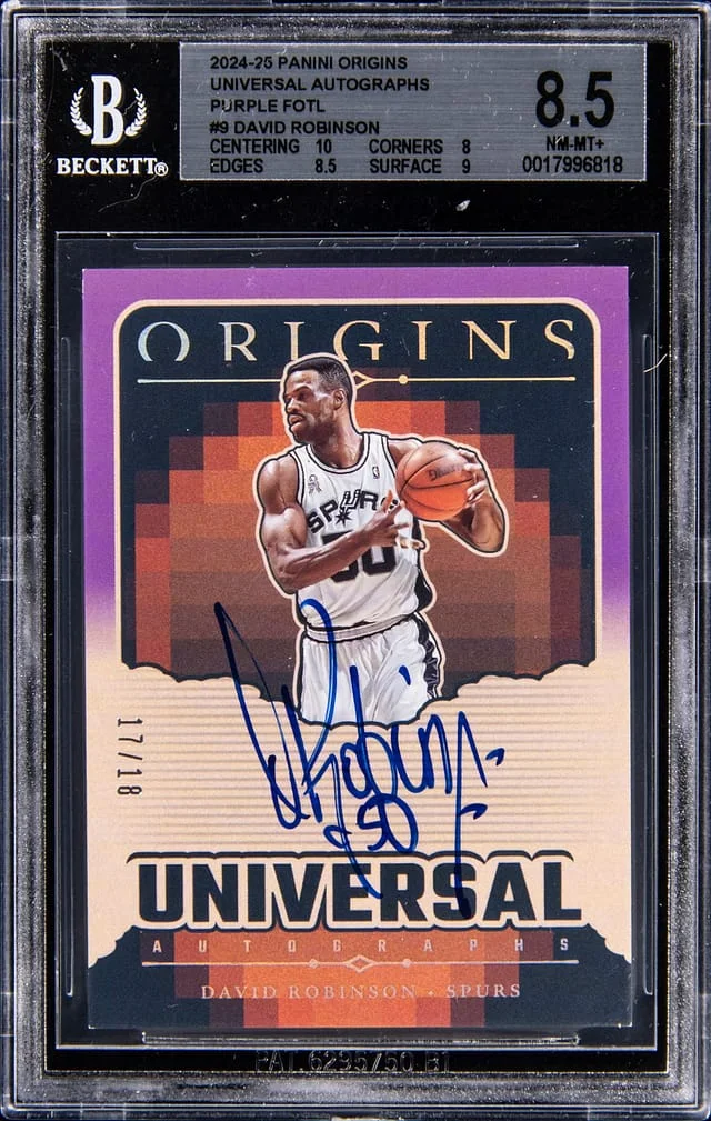 2024-25 Panini Origins David Robertson Universal Autographs-Purple First Of The Line #9 card image