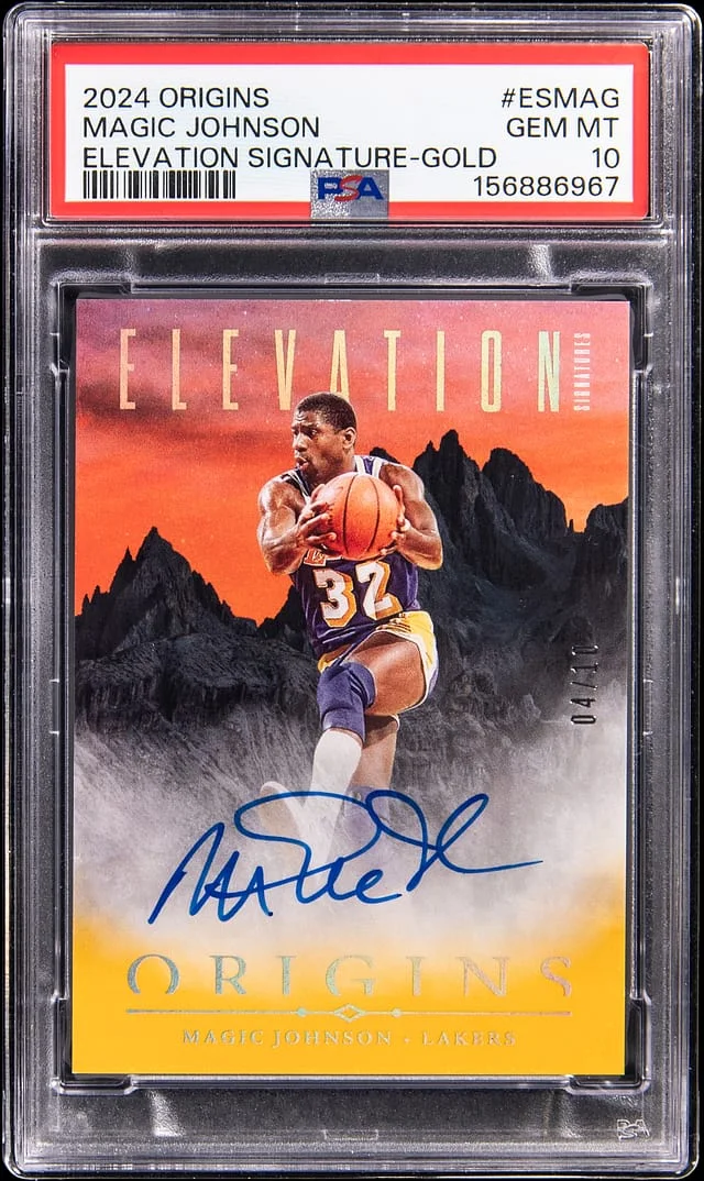 2024-25 Panini Origins Magic Johnson Elevation Signature Gold #ES-MAG card image